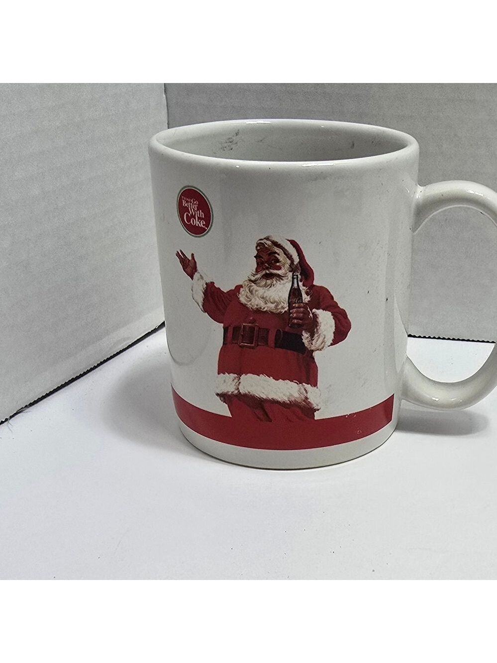 Coca Cola Festive Santa Mug - Red and White